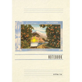 Vintage Lined Notebook Greetings from California, Train through Orange Groves