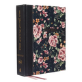 NKJV, Journal the Word Bible, Cloth Over Board, Gray Floral, Red Letter Edition, Comfort Print: Reflect, Journal, or Create Art Next to Your Favorite