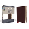 NIV, Thinline Reference Bible, Bonded Leather, Burgundy, Red Letter Edition, Comfort Print