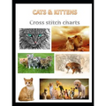 Cats & Kittens Cross Stitch Charts: Six cross stitch charts with easy to follow symbols and keys featuring both domestic and wild cats in a LARGE 8.5"
