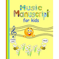 Music Manuscript: Great for kids 8 large staves per page 46 pages