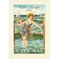 Vintage Lined Notebook Greetings from Cape May, New Jersey