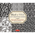 Black & White Gift Wrapping Papers - 6 Sheets: 24 X 18 Inch (61 X 45 CM) Wrapping Paper