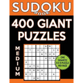 Sudoku Book 400 Medium GIANT Puzzles: Sudoku Puzzle Book With One Gigantic Puzzle Per Page, One Level of Difficulty