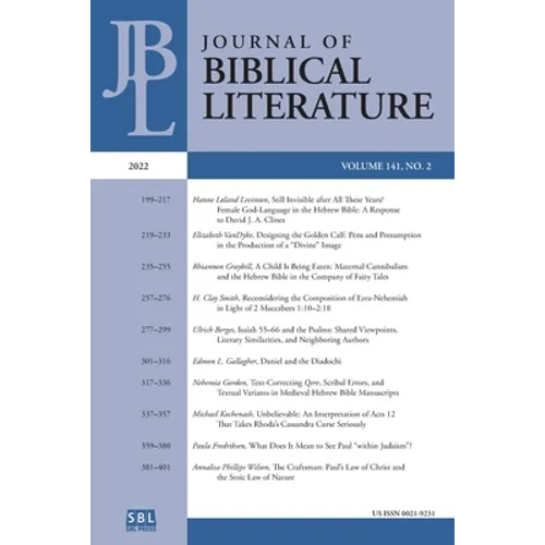 Journal of Biblical Literature 141.2 (2022)