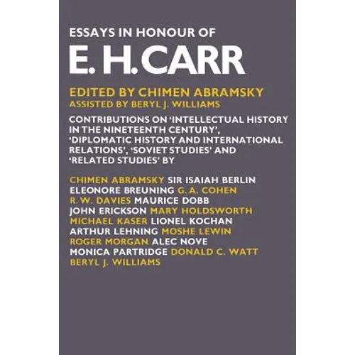 Essays in Honour of E. H. Carr