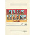 Vintage Lined Notebook Greetings from Blue Island, Illinois