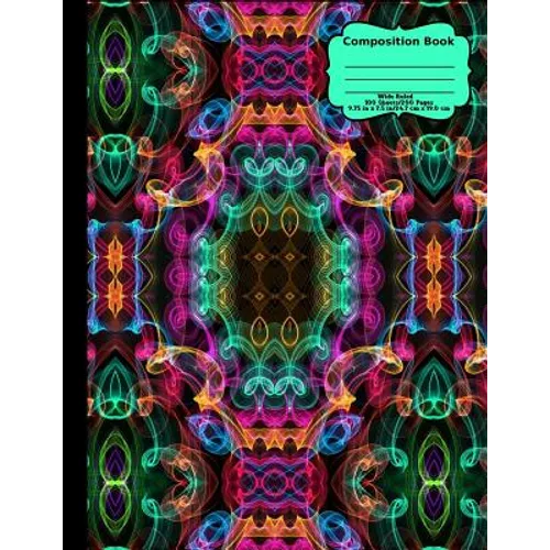 Abstract Curly Cues Composition Notebook, Wide Ruled, 100 Sheets/200 Pages, 8.5