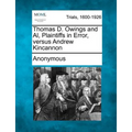 Thomas D. Owings and Al, Plaintiffs in Error, Versus Andrew Kincannon