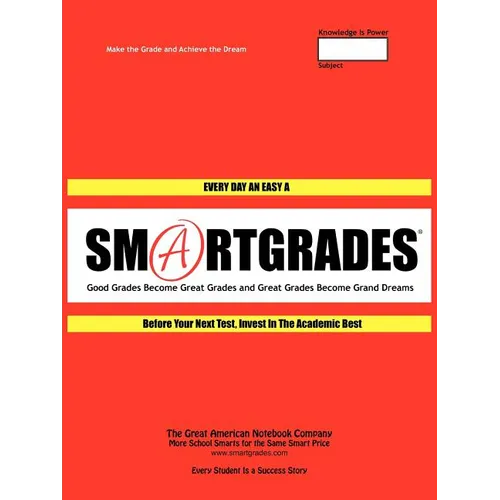 SMARTGRADES School Notebooks with Study Skills 2N1: Class Notes & Test Review Notes: "How to Ace a Multiple-Choice Exam" (100 Pages ) Student Tested!
