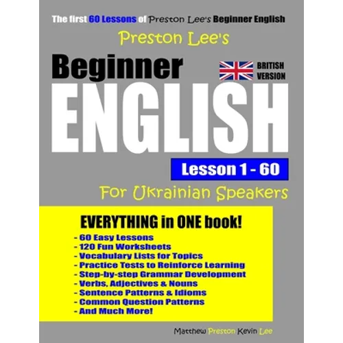 Preston Lee's Beginner English Lesson 1 - 60 For Ukrainian Speakers (British Version)