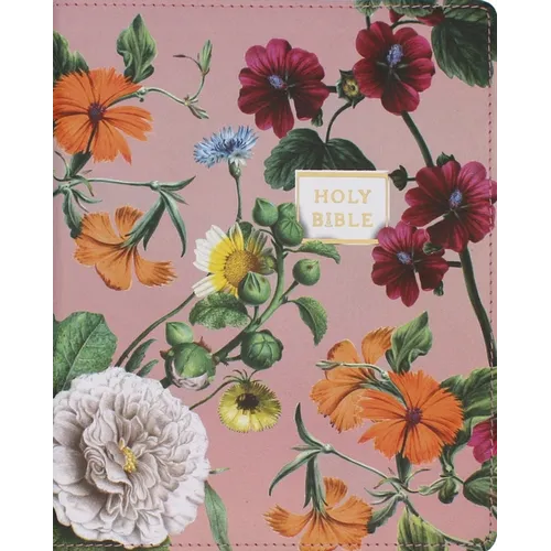 Niv, Artisan Collection Bible, Large Print, Leathersoft, Blush Floral, Red Letter, Comfort Print