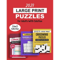 2023 Large Print Puzzles For Adults With Solution: 3 Books In 1 Train The Brain Series Including Crossword, Sudoku And Word Search Puzzles