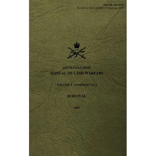 Australian Army Manual of Land Warfare Volume 2, Pamphlet No 2, Survival 1987