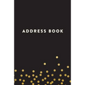Address Book: Black with Yellow Dots, 6x9, 130 Pages, Professionally Designed