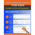 Cursive Handwriting Workbook for Kids: Beginning Cursive helps children learn the cursive alphabet and form short words.