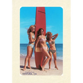 Vintage Lined Notebook Three Woman Surfers in Bikinis Greetings from Ventura