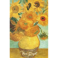 Vase with Twelve Sunflowers Van Gogh Note Book: Hardcover Journal Notebook Diary with Dot Grid, Lined, Blank Vintage Paper for Writing Drawing Journal