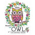 Easy Flowers and Owl Coloring Book: Large Print Edtion Beautiful Adult Coloring Books
