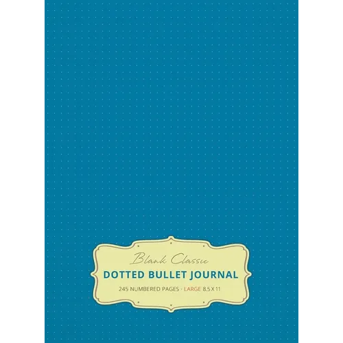 Large 8.5 x 11 Dotted Bullet Journal (Blue #9) Hardcover - 245 Numbered Pages