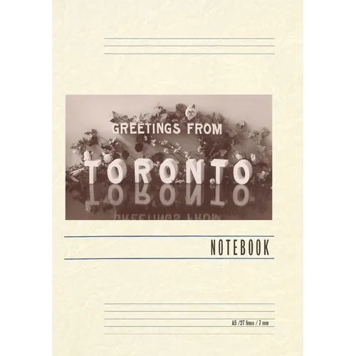 Vintage Lined Notebook Greetings from Toronto