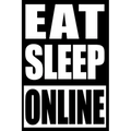 Eat Sleep Online Gift Notebook for Professional Online Gamers, College Ruled: Medium Spacing Between Lines