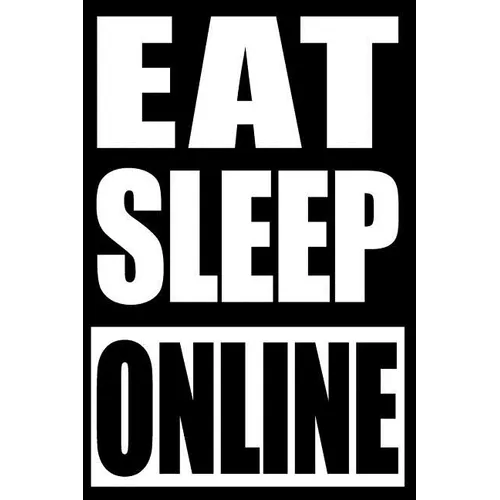 Eat Sleep Online Gift Notebook for Professional Online Gamers, College Ruled: Medium Spacing Between Lines