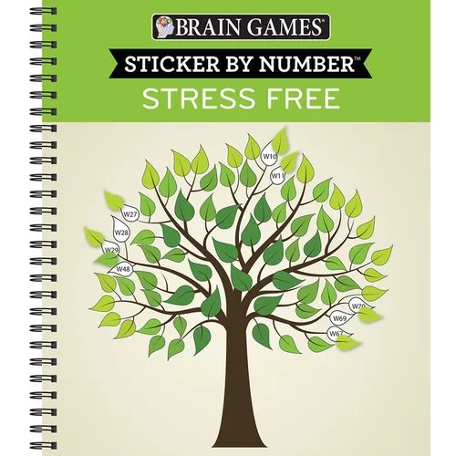 Brain Games - Sticker by Number: Stress Free (28 Images to Sticker)