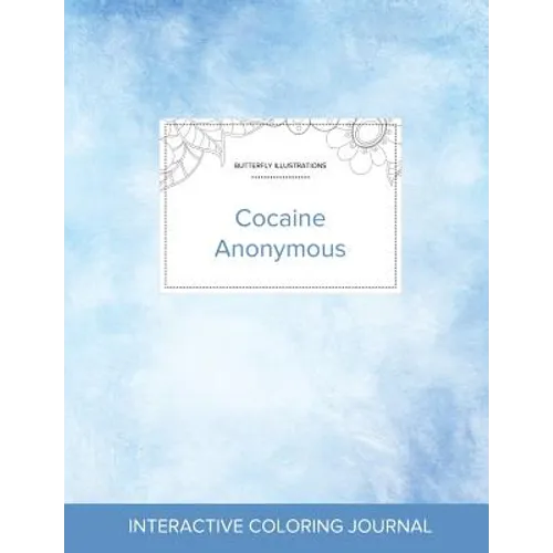 Adult Coloring Journal: Cocaine Anonymous (Butterfly Illustrations, Clear Skies)