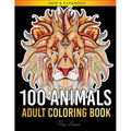 100 Animals Adult Coloring Book: Over 100 One Sided Animal Designs for Easy Relaxation and Stress Relieving (Rose Heaven Coloring Book Volume 2)
