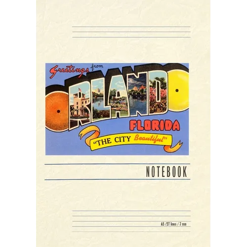 Vintage Lined Notebook Greetings from Orlando, Florida