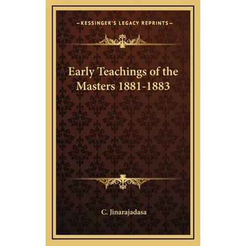 Early Teachings of the Masters 1881-1883