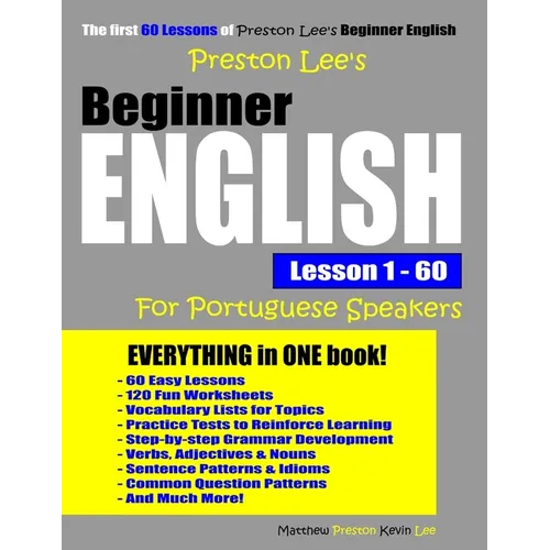 Preston Lee's Beginner English Lesson 1 - 60 For Portuguese Speakers
