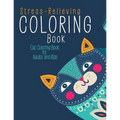 Stress-Relieving Coloring Book: Cat Coloring Book for Adults and Kids