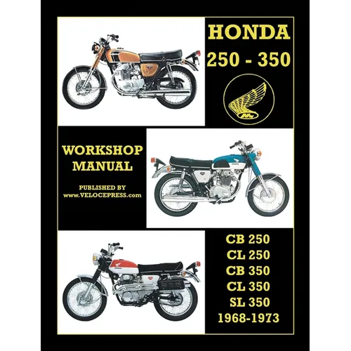 Honda Cb250, Cl250, Cb350, Cl350 & SL 350 1968 to 1973 Workshop Manual