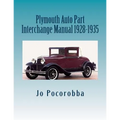 Plymouth Auto Part Interchange Manual 1928-1935