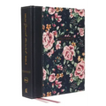 NKJV, Journal the Word Bible, Cloth Over Board, Gray Floral, Red Letter Edition, Comfort Print: Reflect, Journal, or Create Art Next to Your Favorite