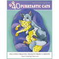 Adult Coloring Book: 40 Purrtastic Cats, Stress Relieving Coloring Pages For Adults By ColoringCraze
