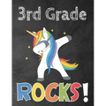 3rd Grade Rocks!: Funny Back To School notebook, Gift For Girls and Boys,109 College Ruled Line Paper, Cute School Notebook, School Composition Notebo