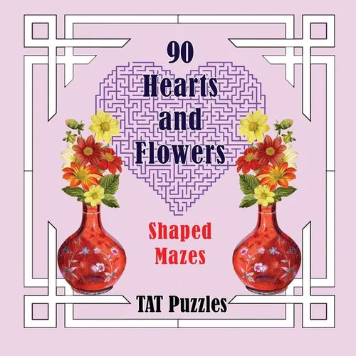 90 Hearts and Flowers Shaped Mazes