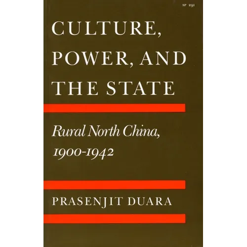 Culture, Power, and the State: Rural North China, 1900-1942