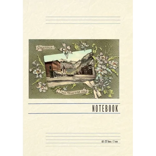 Vintage Lined Notebook Greetings from Telluride, Colorado
