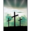 The Cross Christian Inspirational Notebook: 100 Pages 8.5" X 11" Wide Ruled Line Paper