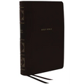 Nkjv, Reference Bible, Classic Verse-By-Verse, Center-Column, Leathersoft, Black, Indexed, Red Letter Edition, Comfort Print