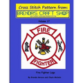 Fire Fighter Logo - Cross Stitch Pattern from Brenda's Craft Shop - Volume 17: Cross Stitch Pattern from Brenda's Craft Shop