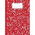 Marble Notebook A4: Red Marble College Ruled Journal