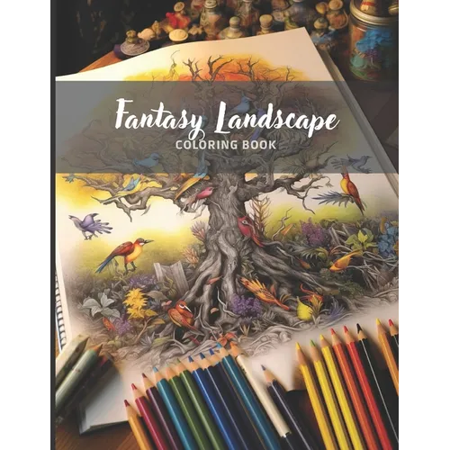 Fantasy Landscape - Anti-Stress Coloring Book for Adults: Beautiful Landscapes to Color