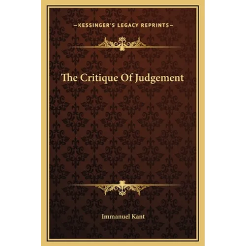 The Critique Of Judgement