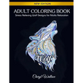 Wolf Coloring Book: Stress Relieving Wolf Designs for Adults Relaxation