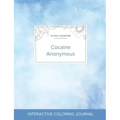 Adult Coloring Journal: Cocaine Anonymous (Butterfly Illustrations, Clear Skies)